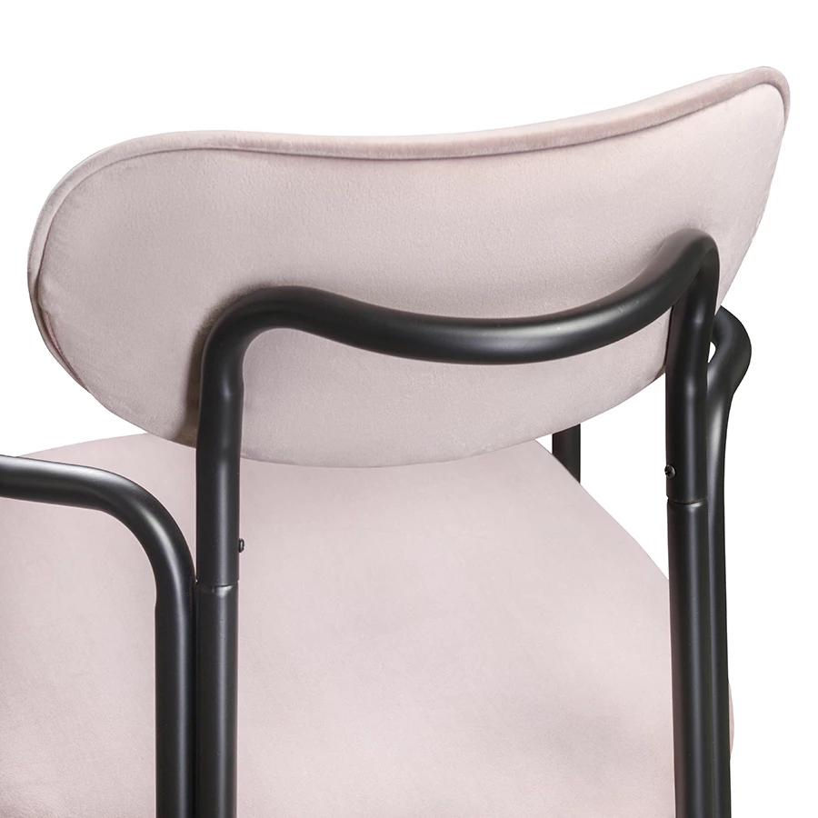 Стул ror, round, велюр, черный/розовый - фото 4