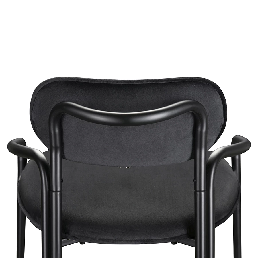 Стул барный ror, round, велюр, черный/черный - фото 5