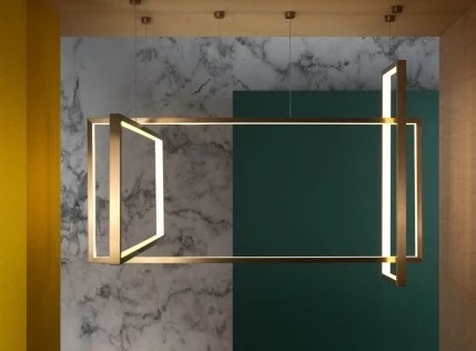 Подвесной светильник Frame 120x50 cm бронзовый - фото 3