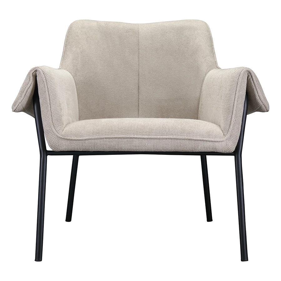 Лаунж-кресло aline, шенилл, серо-бежевое - фото 2