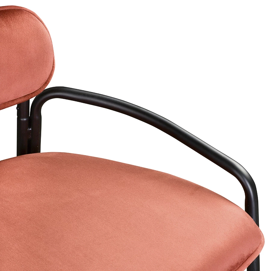 Стул барный ror round черный/темно-красный - фото 6