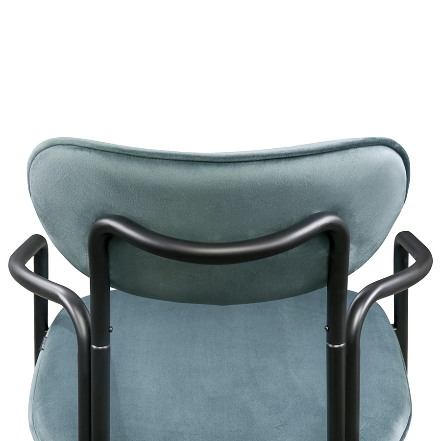 Стул ror, round, велюр, черный/зеленый - фото 5