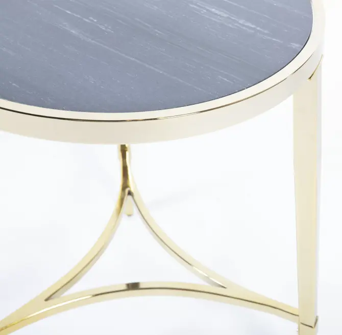 Кофейный столик Glossy Gold 0.6x0.55x0.55м - фото 2