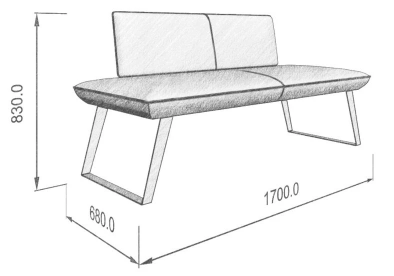 Диван кухон. Cosmo 160 22 1700*680*830 - фото 3