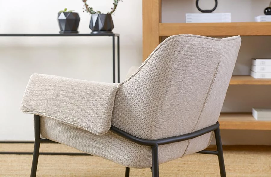 Лаунж-кресло aline, шенилл, серо-бежевое - фото 7