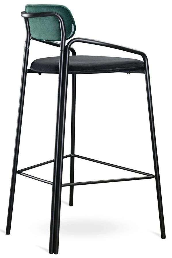 Стул барный ror round черный/темно-зеленый - фото 3