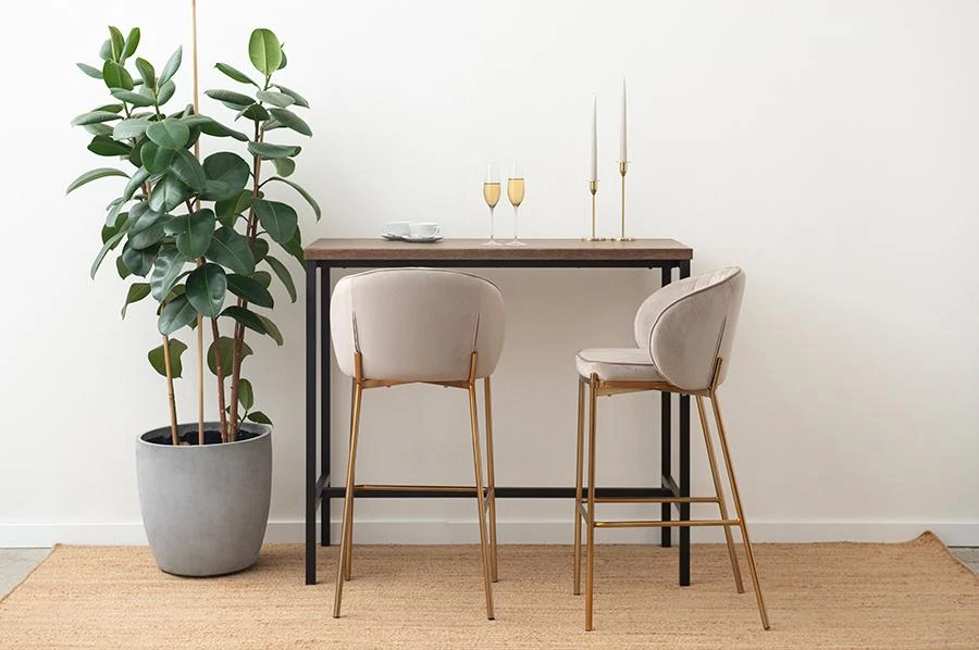 Стул барный coral, велюр, серо-бежевый - фото 7