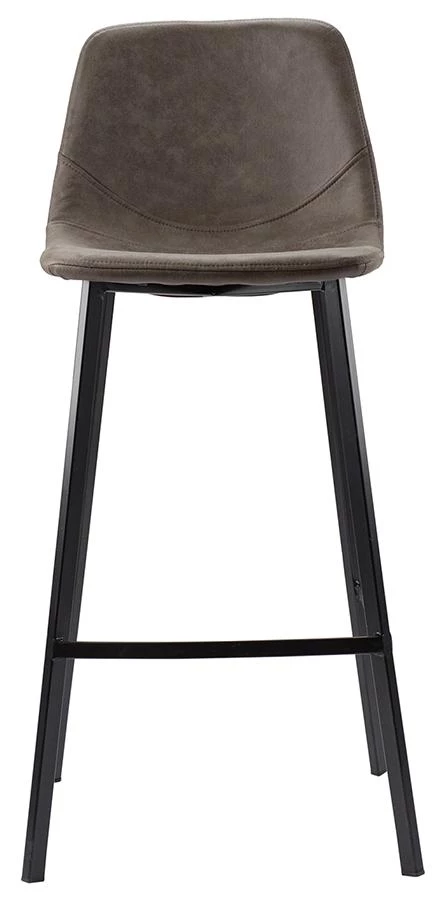 Стул барный hugh, экокожа, серо-коричневый - фото 9