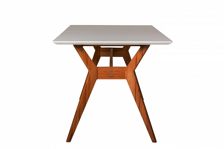 Стол Нарвик раскладной 120-160 ОРЕХ-Белый - фото 4