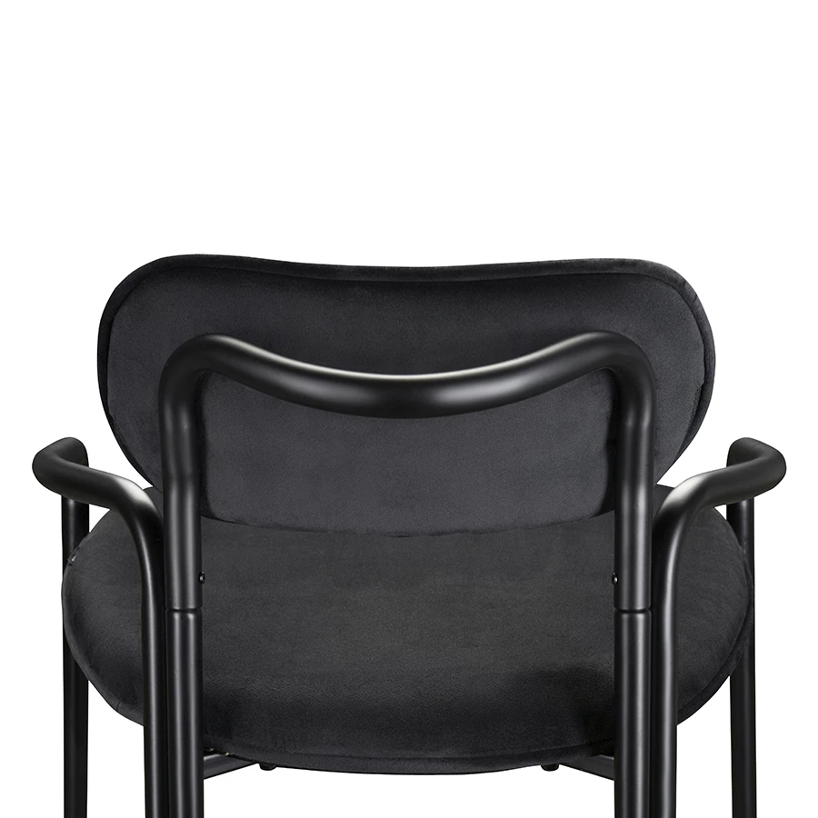 Стул полубарный ror, round, велюр, черный/черный - фото 5