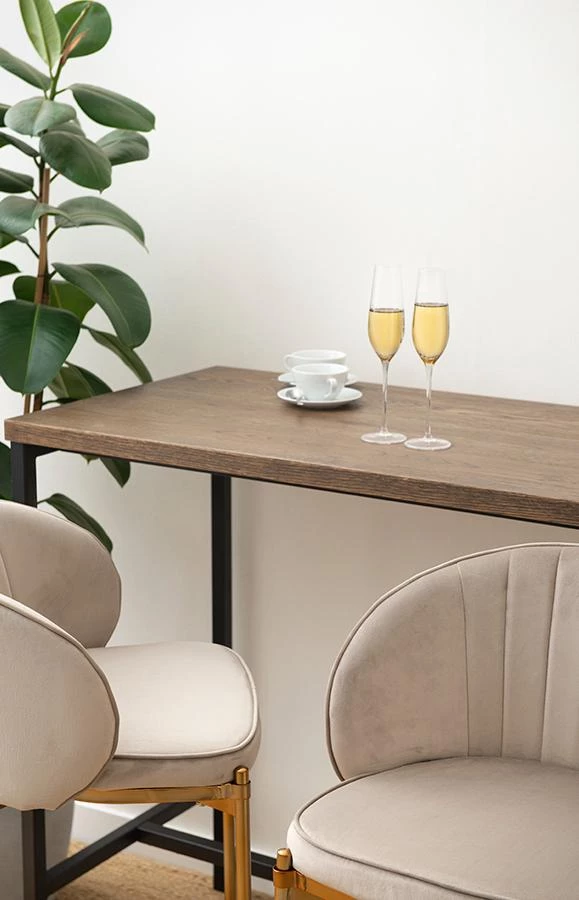 Стул барный coral, велюр, серо-бежевый - фото 5