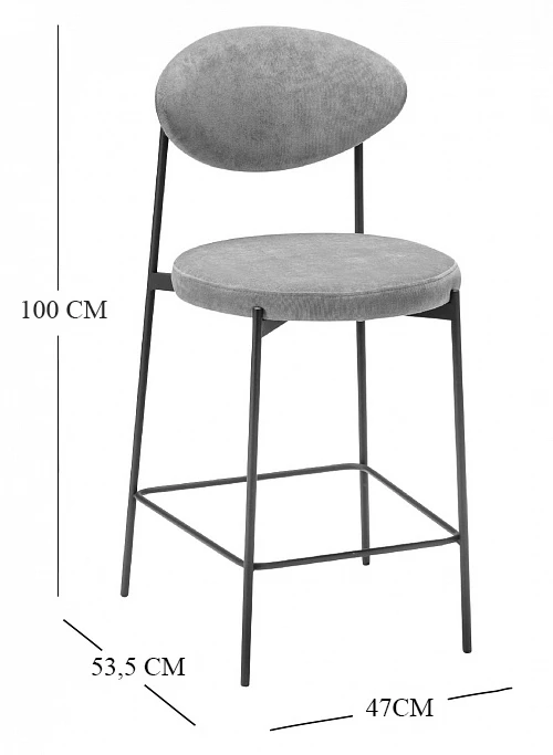 Стул полубарный Gawaii Blue - фото 2