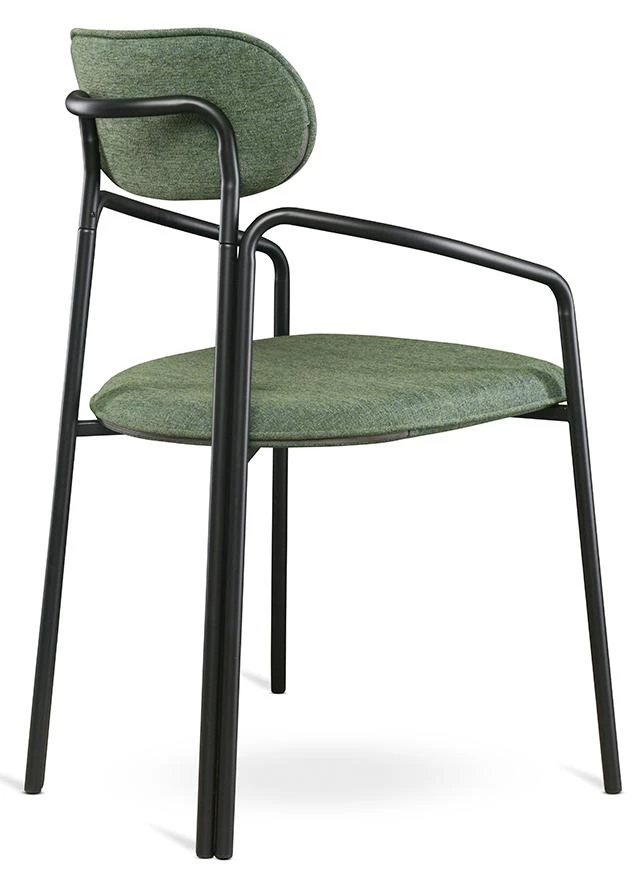 Стул ror, round, рогожка, черный/зеленый - фото 2