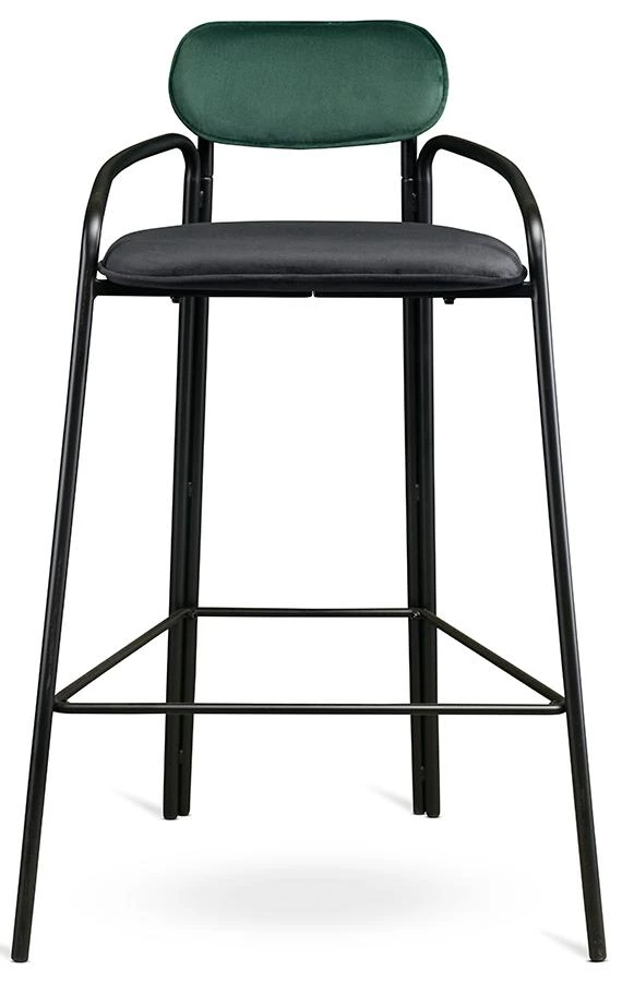 Стул барный ror round черный/темно-зеленый - фото 2