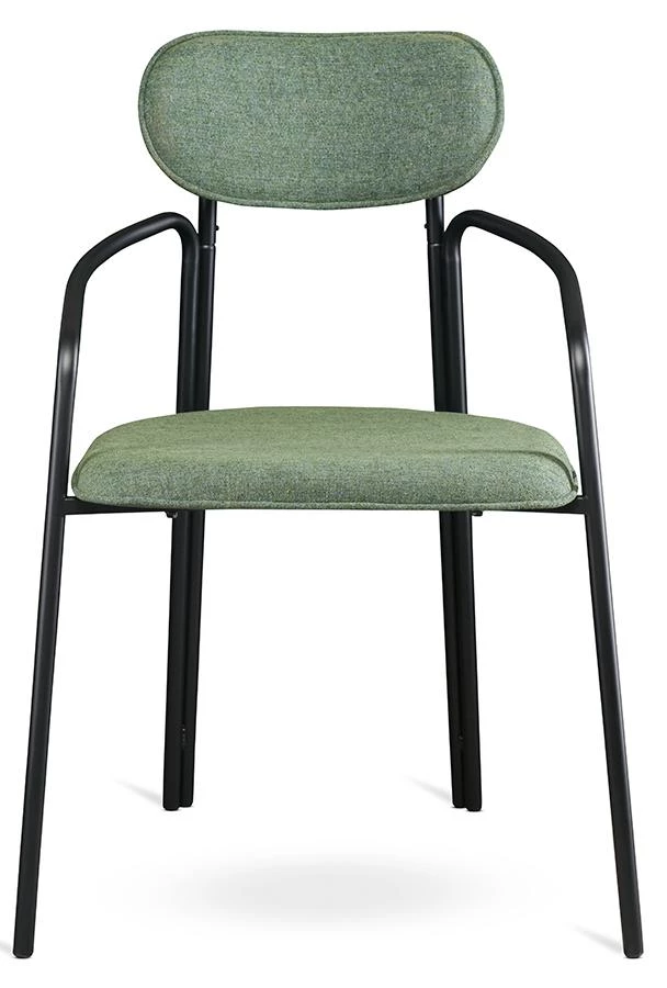 Стул ror, round, рогожка, черный/зеленый - фото 3