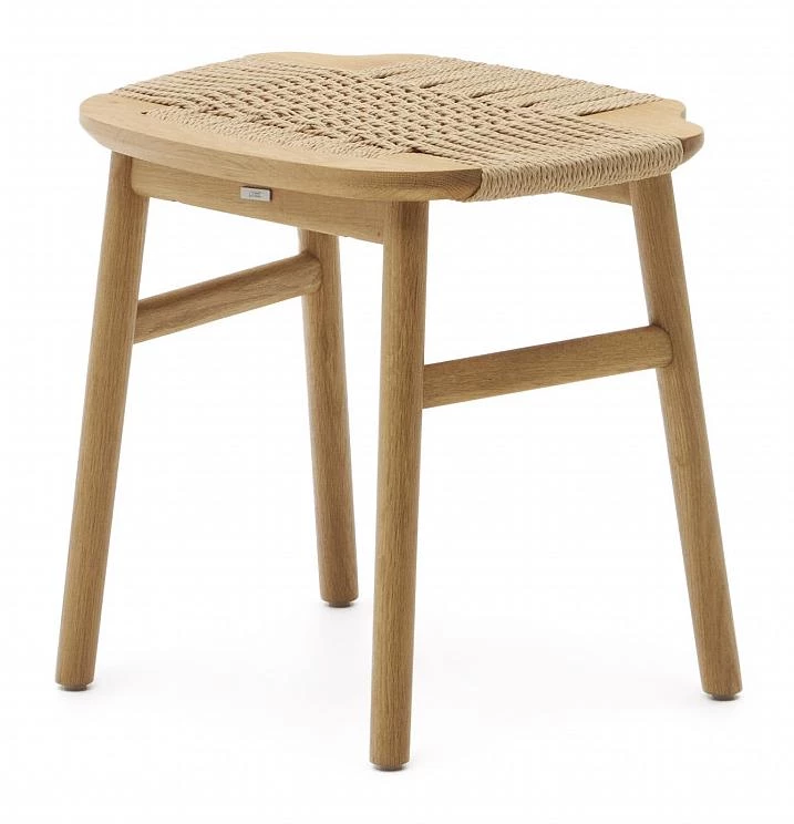 Табурет Enit из беж.веревки и массива дуба нат - фото 4