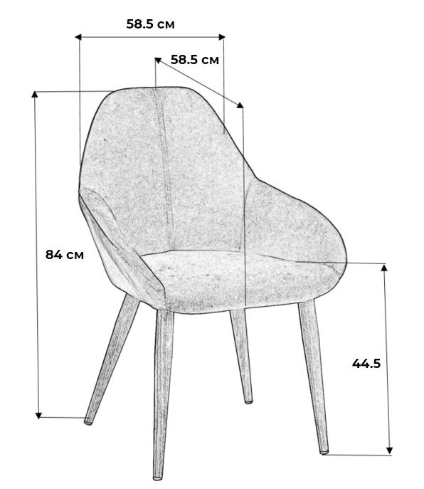 Стул Kent Жёлт/Черн - фото 2