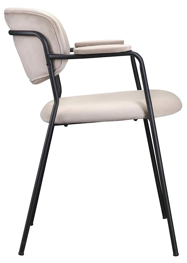 Стул eirill, велюр, серо-бежевый - фото 7