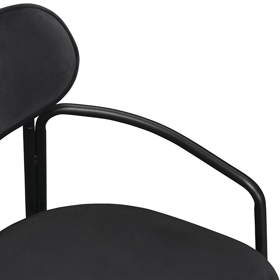 Стул ror, round, велюр, черный/черный - фото 6