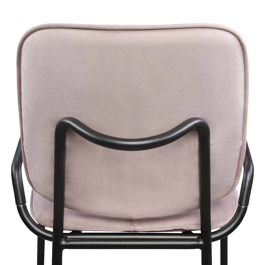 Стул ror, double frame, велюр, черный/розовый - фото 5
