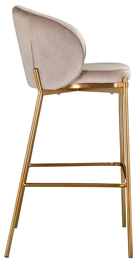 Стул барный coral, велюр, серо-бежевый - фото 9