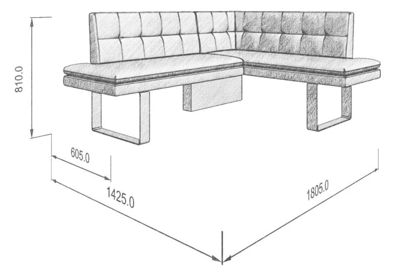 Диван кухон. Magic 178-140R 22 1805*1425*810 - фото 2