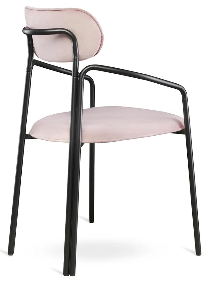 Стул ror, round, велюр, черный/розовый - фото 3