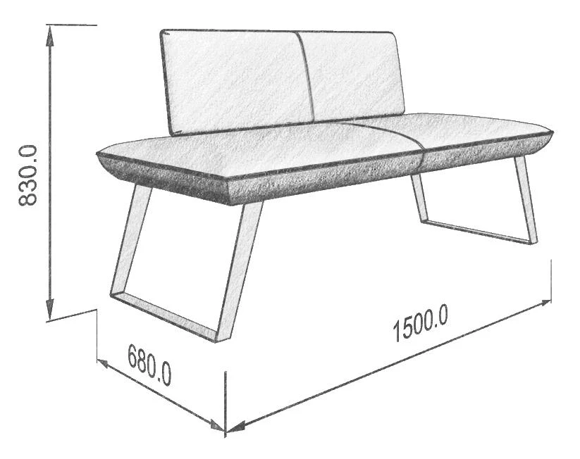Диван кухон. Cosmo 140 CANDY sunny 1500*680*831 - фото 3