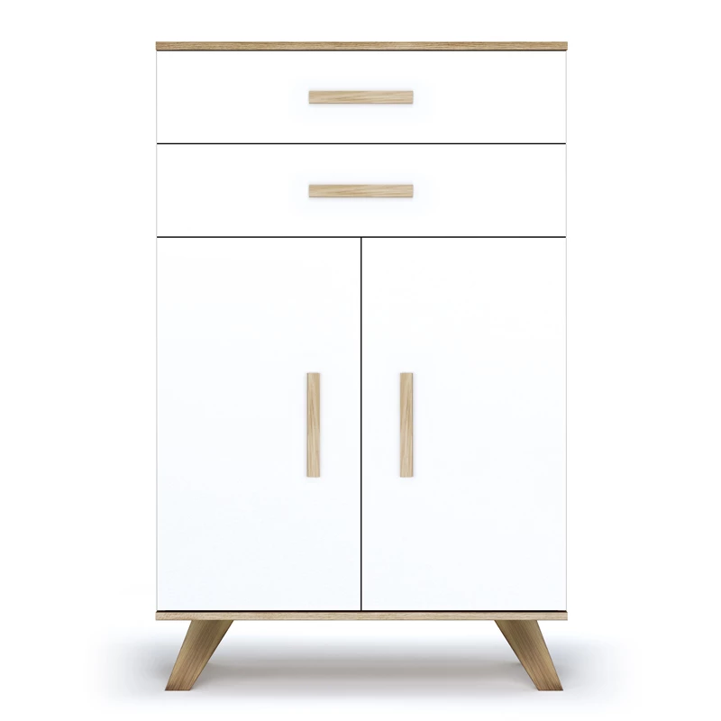 Шкаф низкий Вега Скандинавия Белый/Дуб каньон 1 - фото 5