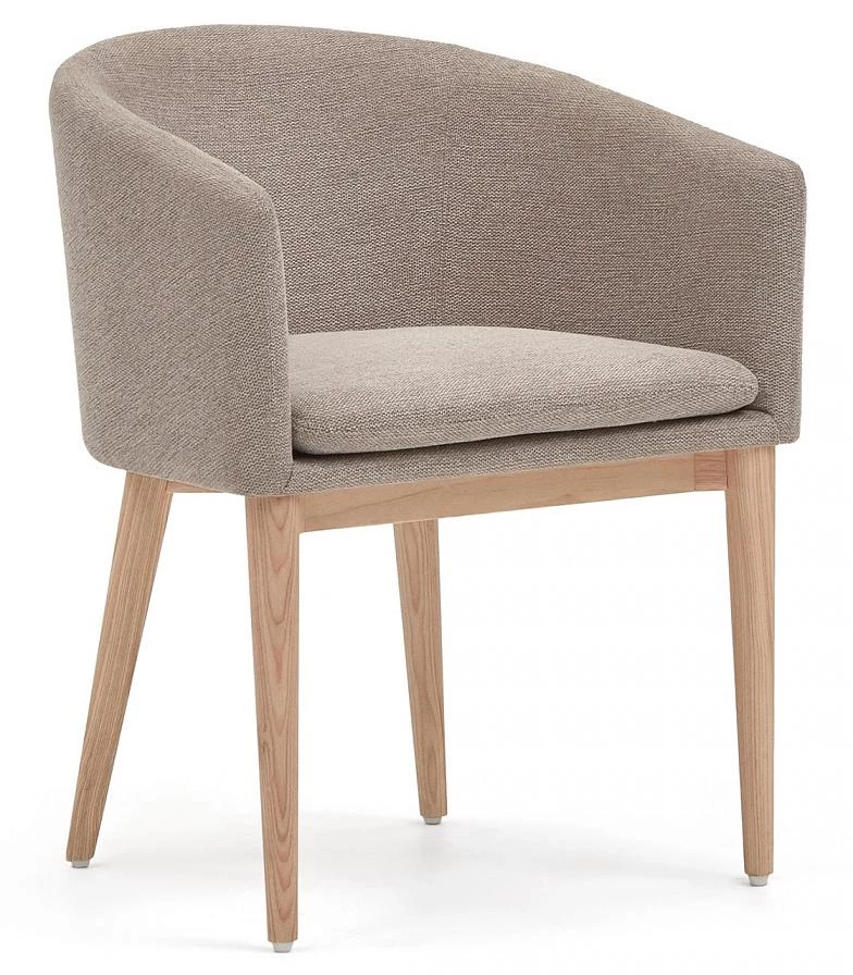 Стул Harlan из коричневой синели/ массив ясеня