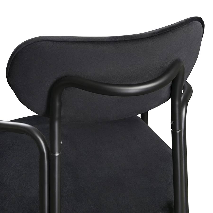 Стул ror, round, велюр, черный/черный - фото 4