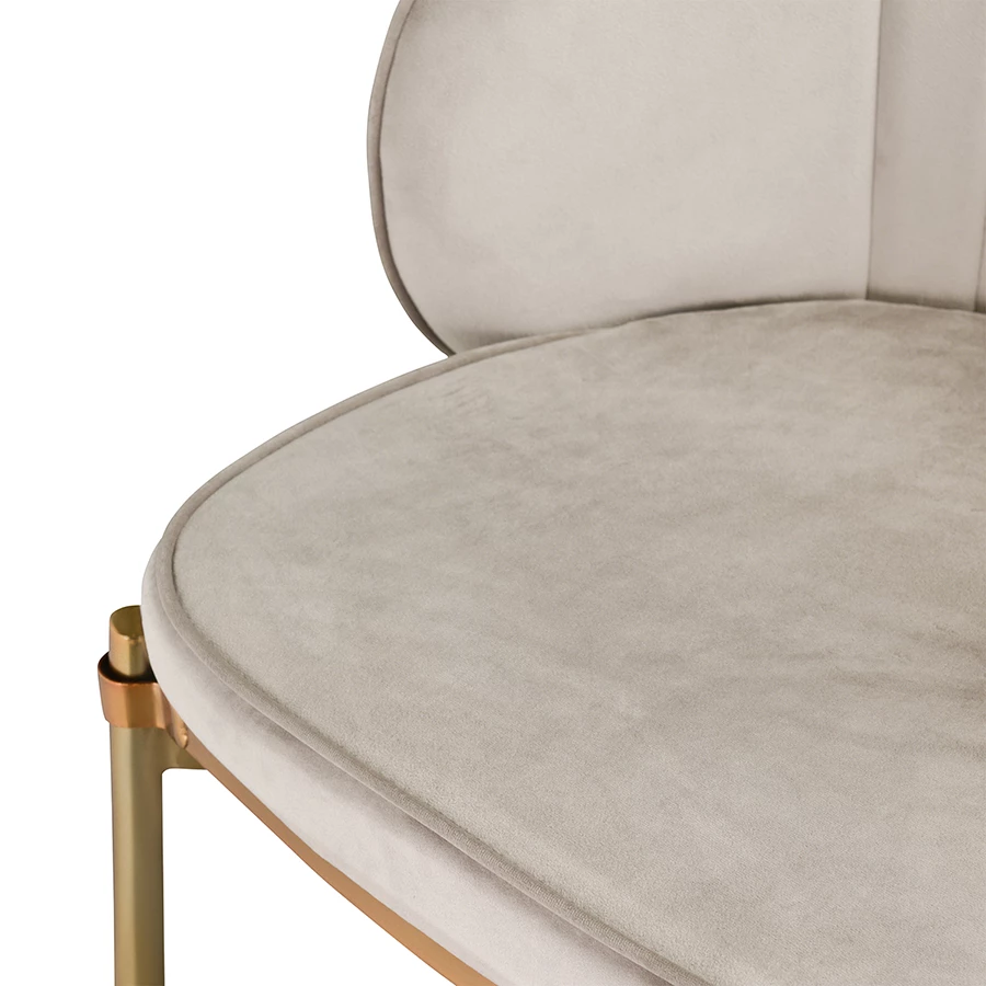 Стул барный coral, велюр, серо-бежевый - фото 13