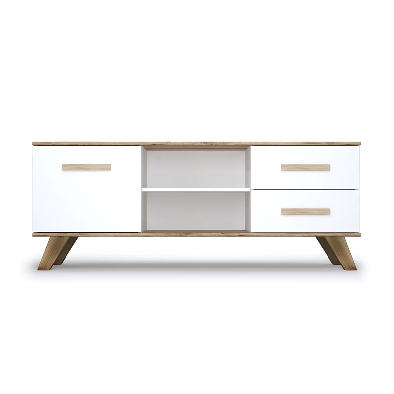 Тумба под ТВ Вега Скандинавия Белый/Дуб каньон - фото 6