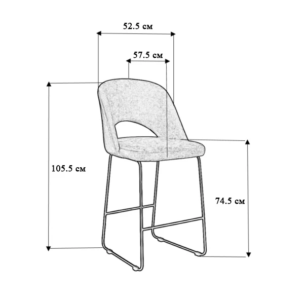 Кресло Бар Lars БлюАрт/Линк - фото 2