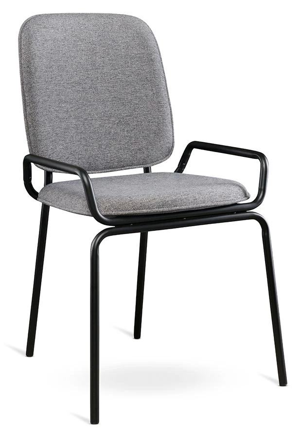 Стул ror, double frame, рогожка, черный /серый