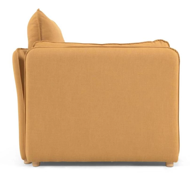 Диван-кровать Tanit горчичный/массива бука 210см - фото 8