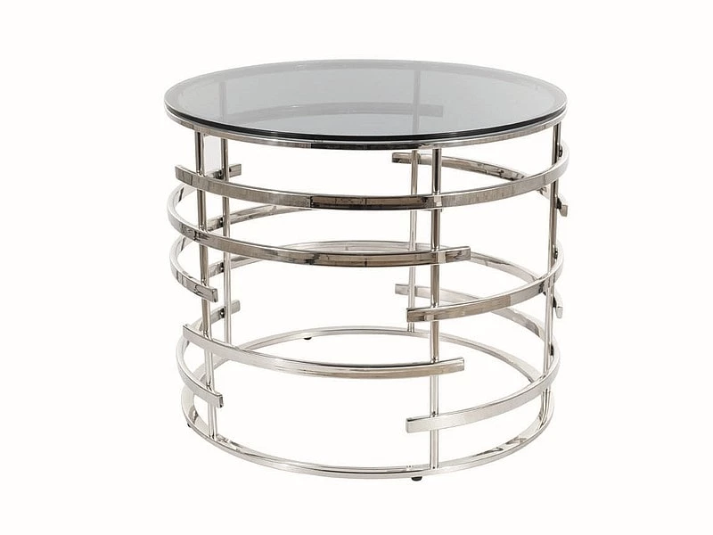 Стол журн. Signal LIVIA (дымчатый/серебряный)