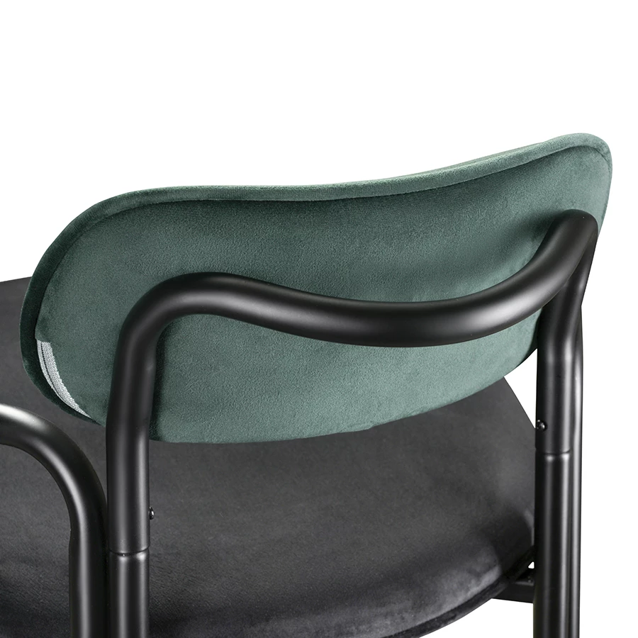 Стул барный ror round черный/темно-зеленый - фото 4