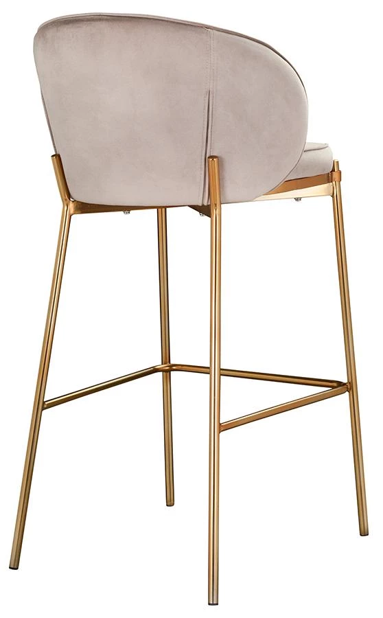 Стул барный coral, велюр, серо-бежевый - фото 10