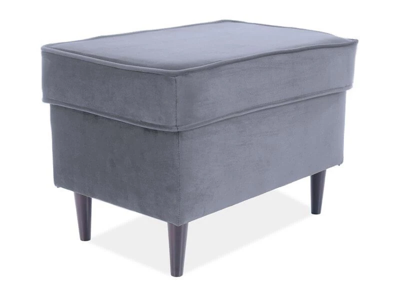 Пуф RON VELVET (серый/венге)