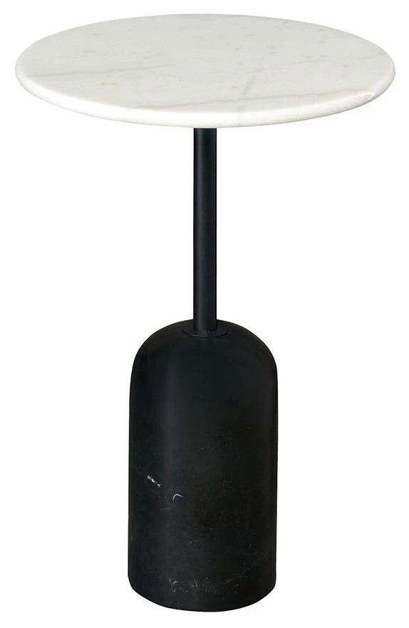 Столик кофейный rune, D40 см, мрамор/черный