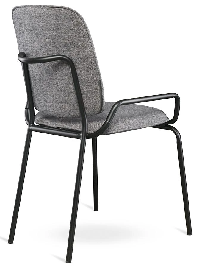 Стул ror, double frame, рогожка, черный /серый - фото 3