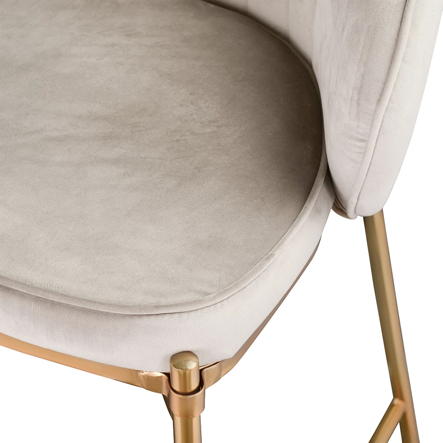 Стул барный coral, велюр, серо-бежевый - фото 14