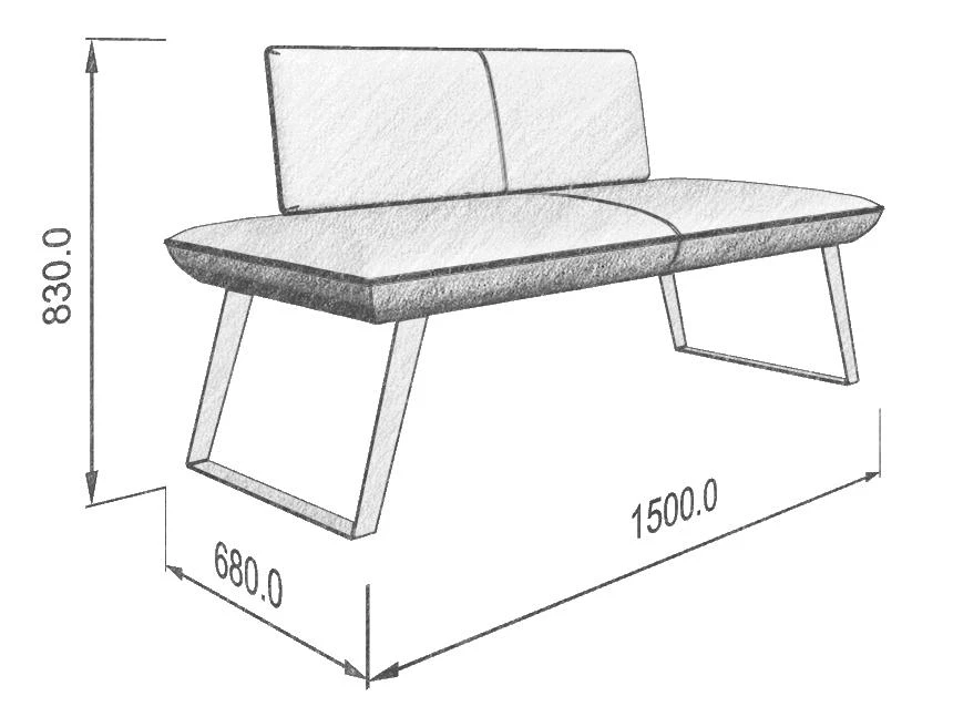 Диван кухон. Cosmo 140 blue1500*680*830 - фото 4