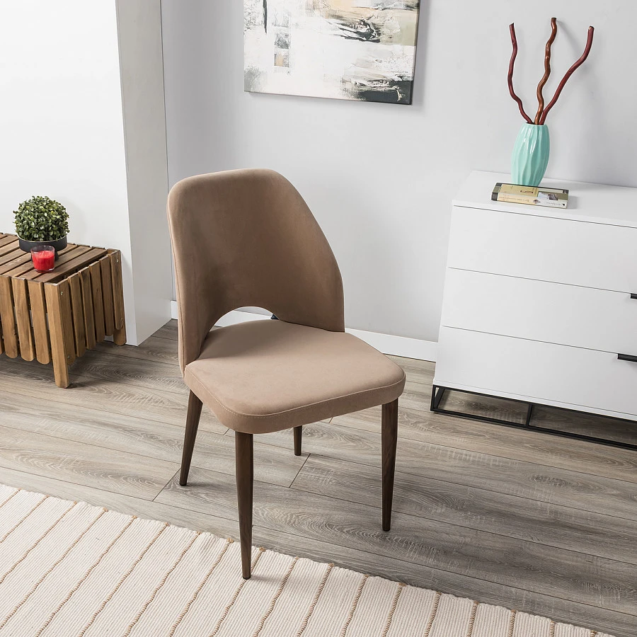 Стул Ledger Diag beige/т. орех - фото 8