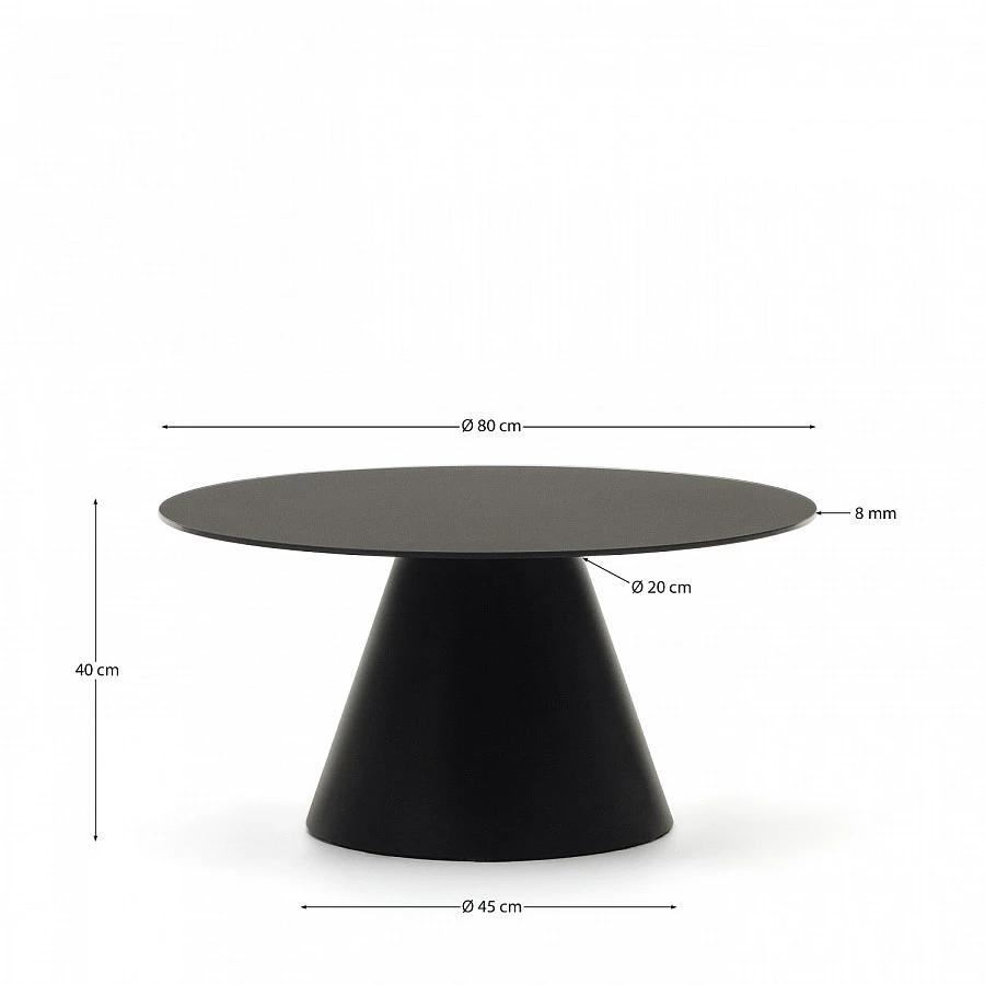 Журнал.стол Wilshire Ø80см/стекло металл - фото 4