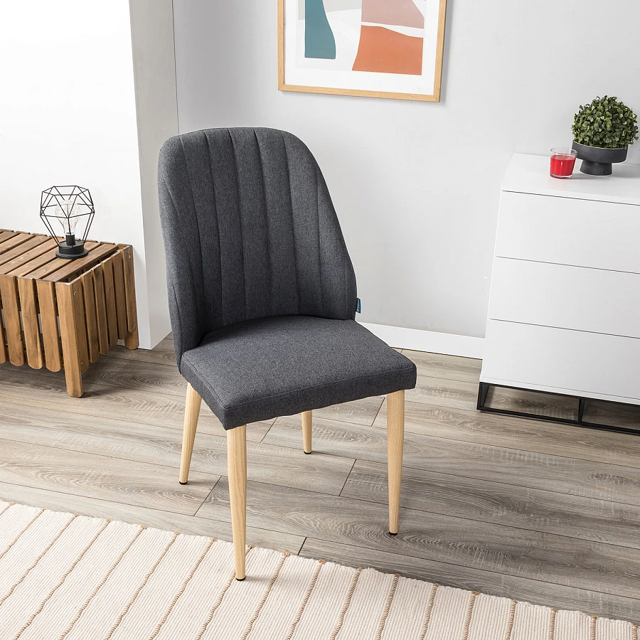 Стул Alen темно-серый/нат.дуб - фото 9