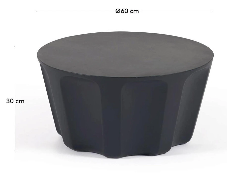 Круглый журнальный столик Vilandra из бетона - фото 3