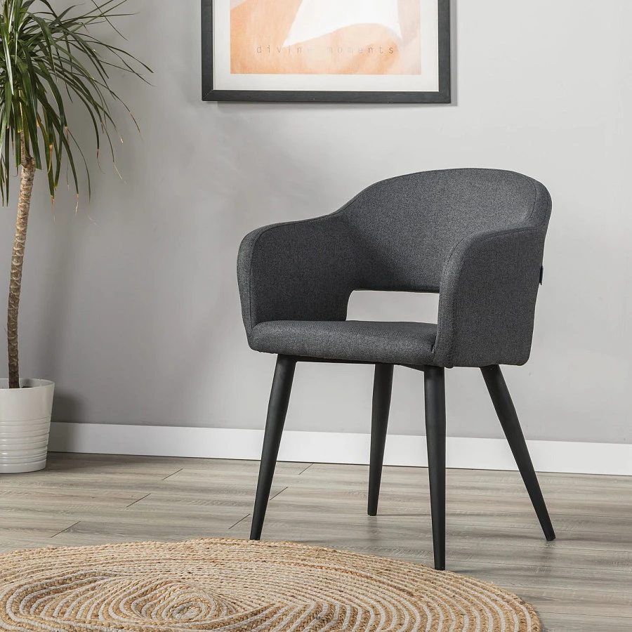 Стул Oscar тёмно-серый/черный - фото 11