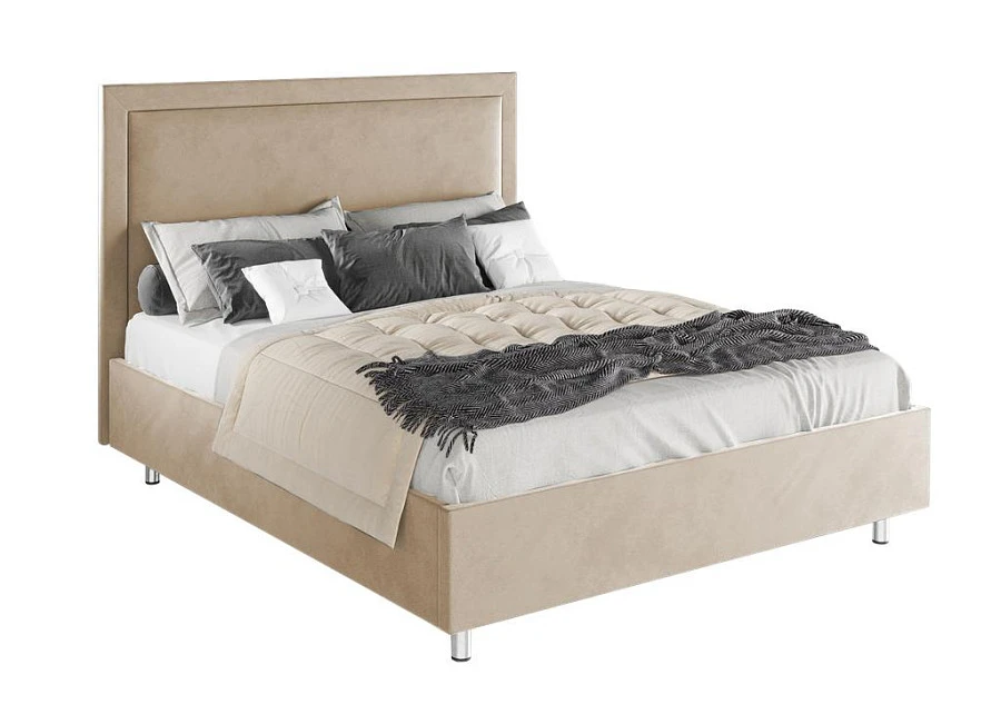 Кровать Юнит  180х200 светло-бежевого цвета